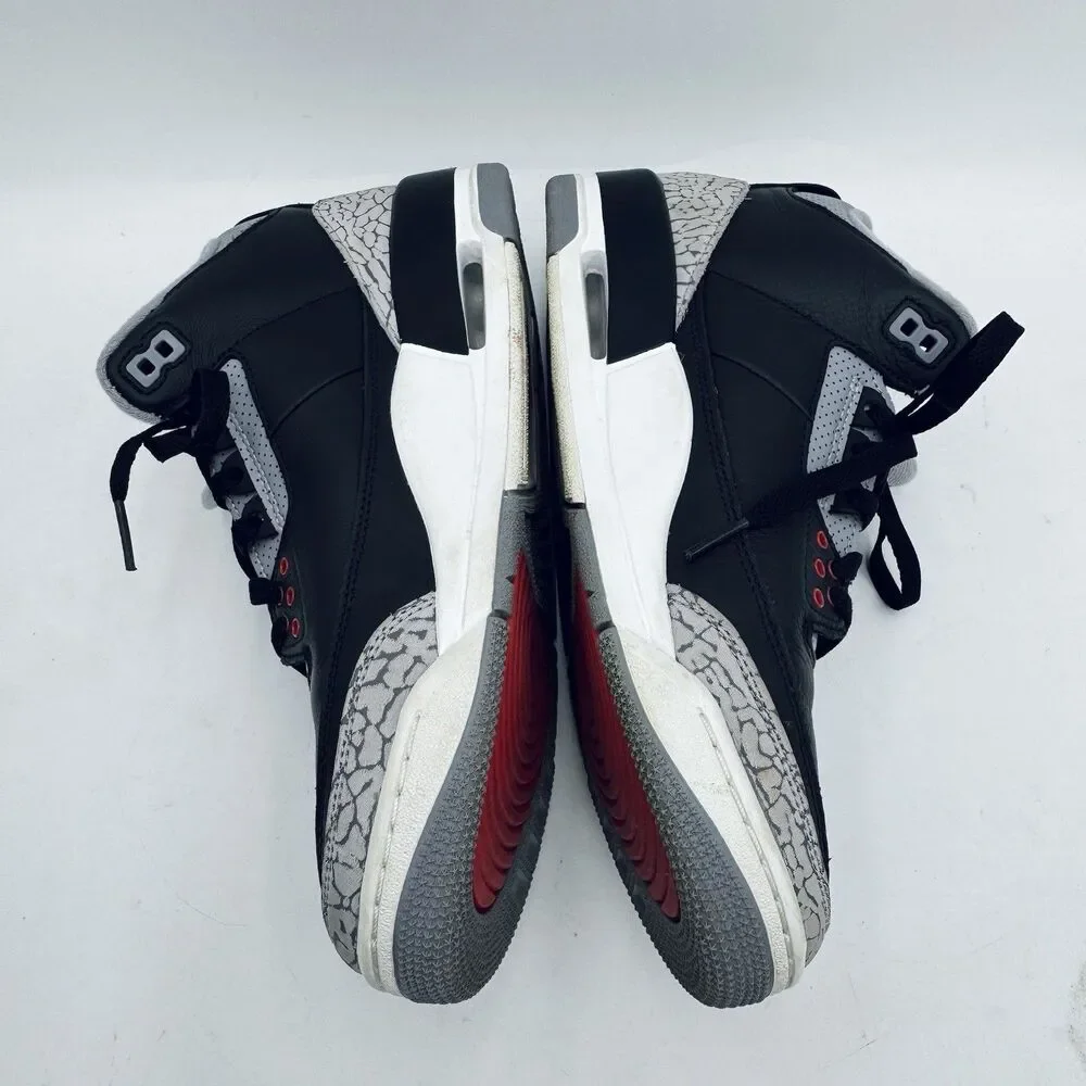 Jordan 3 Black Cement 2024 Men's Size 8.5 DN3707-010 Gently Worn Nice Pre-Owned
